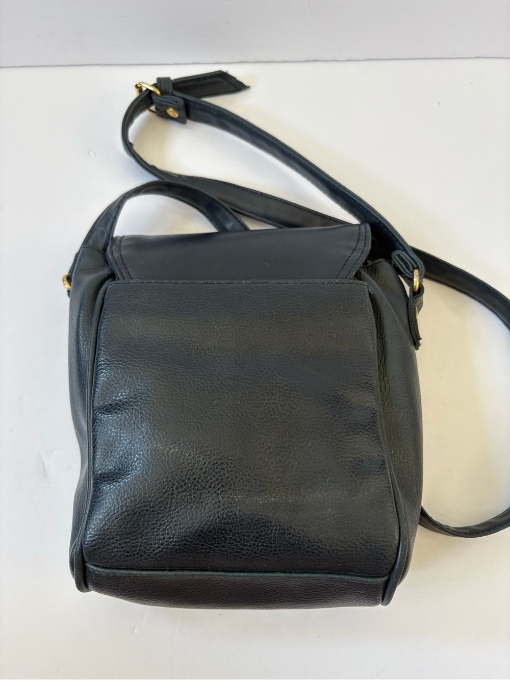 J.G.Hook Shoulder Handbag Tote Dark‎ Blue Flap Closure Academia Career Travel - Picture 4 of 10